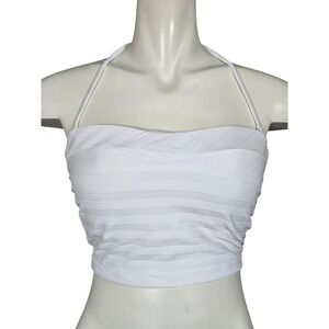La Blanca Women's Island Goddess Bandeau Halter Tankini Top White 12